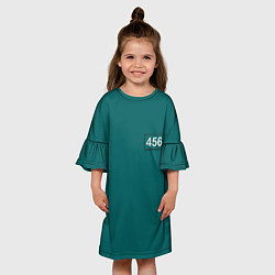 Платье клеш для девочки Игрок 456, цвет: 3D-принт — фото 2