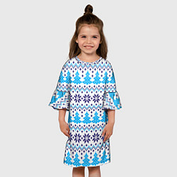 Платье клеш для девочки Сибирская зима 2022, цвет: 3D-принт — фото 2