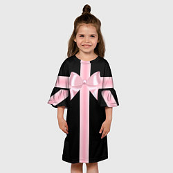 Платье клеш для девочки Игра в кальмара: Дизайн гроба, цвет: 3D-принт — фото 2