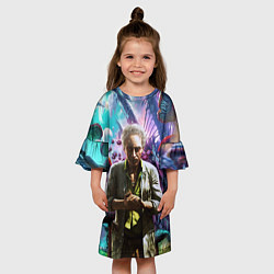 Платье клеш для девочки MushroomTrip, цвет: 3D-принт — фото 2