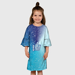 Платье клеш для девочки Лайк на фоне АПВ 9 1 26, цвет: 3D-принт — фото 2