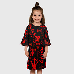 Платье клеш для девочки БЕРСЕРК ПАТТЕРН СИМВОЛИКА КЛЕЙМО, цвет: 3D-принт — фото 2
