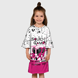 Платье клеш для девочки Squid Game - Вы были исключены, цвет: 3D-принт — фото 2