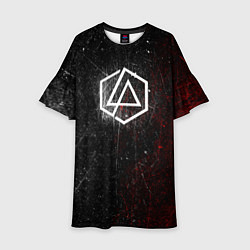 Платье клеш для девочки Linkin Park Logo Линкин Парк, цвет: 3D-принт
