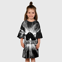 Платье клеш для девочки Dark souls remastered,, цвет: 3D-принт — фото 2