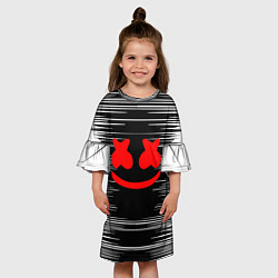 Платье клеш для девочки MARSHMELLO MELT МАРШМЕЛЛО,, цвет: 3D-принт — фото 2