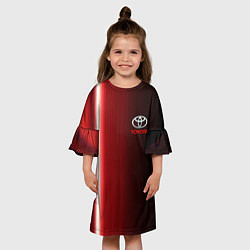 Платье клеш для девочки Toyota В полоску, цвет: 3D-принт — фото 2