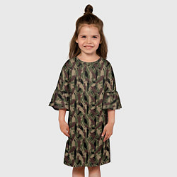 Платье клеш для девочки Бизнесмен камуфляж, цвет: 3D-принт — фото 2