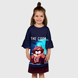 Платье клеш для девочки The Coon - Енот Южный Парк, цвет: 3D-принт — фото 2