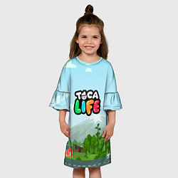 Платье клеш для девочки TOCA BOCA WORLD LOGO, цвет: 3D-принт — фото 2