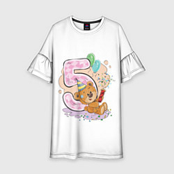 Платье клеш для девочки С днем рождения 5 месяц, цвет: 3D-принт