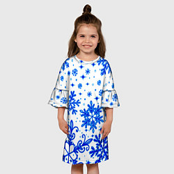 Платье клеш для девочки Белая Зима, цвет: 3D-принт — фото 2