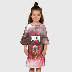 Платье клеш для девочки DOOM VFR VR FAN GAME, цвет: 3D-принт — фото 2