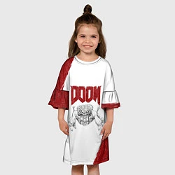 Платье клеш для девочки Владычица пауков Doom, цвет: 3D-принт — фото 2