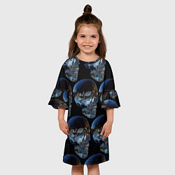 Платье клеш для девочки Vanguard skull pattern 2022, цвет: 3D-принт — фото 2