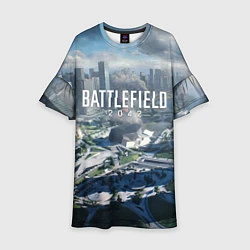 Платье клеш для девочки Battlefield 2042 - КАЛЕЙДОСКОП, цвет: 3D-принт