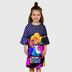 Платье клеш для девочки Милая Лола BrawlStars, цвет: 3D-принт — фото 2