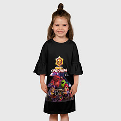 Платье клеш для девочки Елка Brawl Stars, цвет: 3D-принт — фото 2
