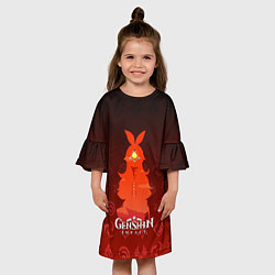 Платье клеш для девочки Amber Амбер, цвет: 3D-принт — фото 2