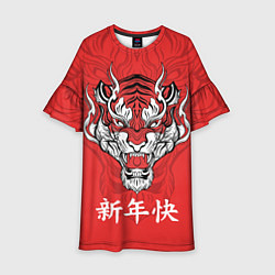 Детское платье Красный тигр - дракон