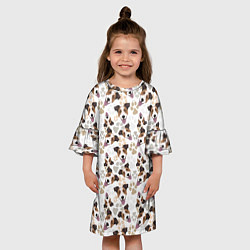 Платье клеш для девочки Джек Рассел Терьер, цвет: 3D-принт — фото 2