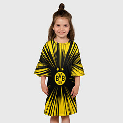 Платье клеш для девочки Borussia Dortmund Crush Theme, цвет: 3D-принт — фото 2