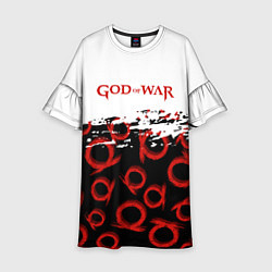Платье клеш для девочки God of War Logo Pattern, цвет: 3D-принт