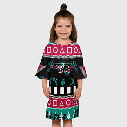 Платье клеш для девочки Свитер Кальмара, цвет: 3D-принт — фото 2