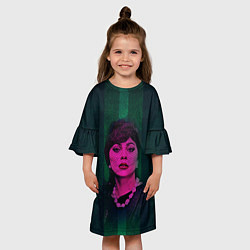 Платье клеш для девочки Постер Gaga, цвет: 3D-принт — фото 2