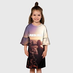 Платье клеш для девочки Linkin Park - One More Light, цвет: 3D-принт — фото 2