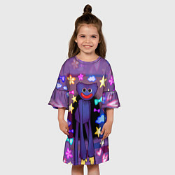Платье клеш для девочки POPPY PLAYTIME - МИЛЫЙ ХАГГИ ВАГГИ, цвет: 3D-принт — фото 2