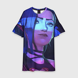 Платье клеш для девочки Jinx в неоне, цвет: 3D-принт