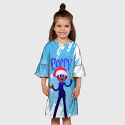Платье клеш для девочки Новогодний Poppy Playtime, цвет: 3D-принт — фото 2