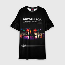 Платье клеш для девочки Metallica S и M, цвет: 3D-принт