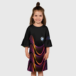 Платье клеш для девочки BMW world exhibition 2021, цвет: 3D-принт — фото 2