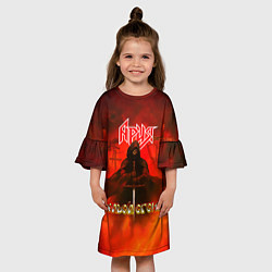 Платье клеш для девочки Живой огонь - Ария, цвет: 3D-принт — фото 2