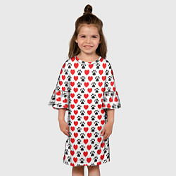 Платье клеш для девочки Четвероногий Любимец, цвет: 3D-принт — фото 2