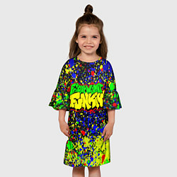Платье клеш для девочки Friday Night Funkin Logo Acid Style, цвет: 3D-принт — фото 2