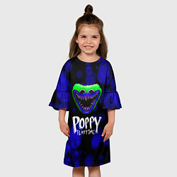 Платье клеш для девочки Poppy Playtime воздушные шары, цвет: 3D-принт — фото 2