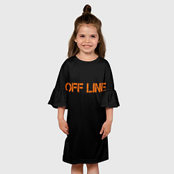 Платье клеш для девочки Офлайнoffline, цвет: 3D-принт — фото 2