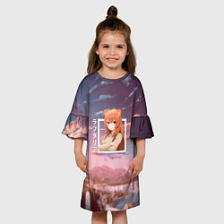 Платье клеш для девочки Рафталия Raphtalia, Восхождение Героя Щита, цвет: 3D-принт — фото 2