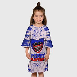 Платье клеш для девочки POPPY PLAYTIME BLUE - ПОППИ ПЛЕЙТАЙМ, цвет: 3D-принт — фото 2