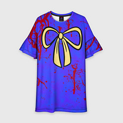 Платье клеш для девочки HUGGY WUGGY POPPY PLAYTIME ХАГГИ ВАГГИ БАНТИК, цвет: 3D-принт