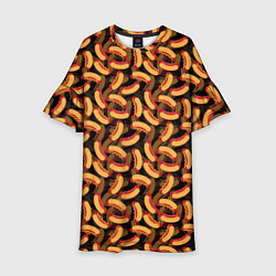 Платье клеш для девочки Хот-Доги Hot Dogs, цвет: 3D-принт