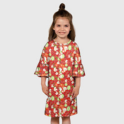Платье клеш для девочки Ингредиенты для Пиццы, цвет: 3D-принт — фото 2
