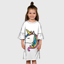 Платье клеш для девочки Волшебное создание, цвет: 3D-принт — фото 2