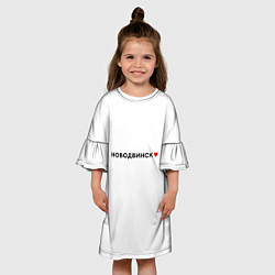 Платье клеш для девочки Новодвинск love black V, цвет: 3D-принт — фото 2