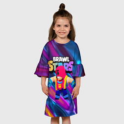 Платье клеш для девочки GROM ГРОМ BRAWL STARS БРАВЛ СТАРС, цвет: 3D-принт — фото 2