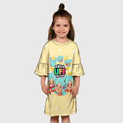 Платье клеш для девочки Тока Бока персонаж Рита Toca Boca, цвет: 3D-принт — фото 2
