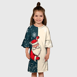 Платье клеш для девочки ДОЛГОЖДАННЫЙ ДЕД МОРОЗ 2022, цвет: 3D-принт — фото 2